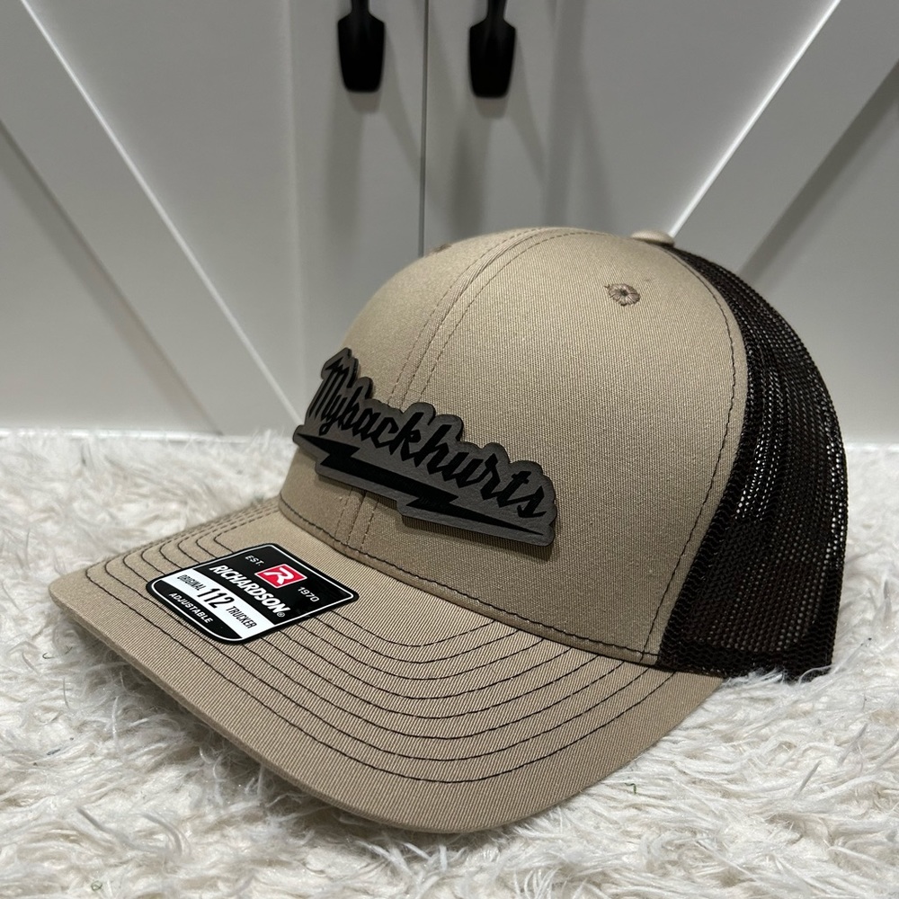 My Back Hurts Laser Engraved Trucker Richardson 112 Hat.